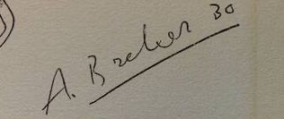 Signature de Arno Breker