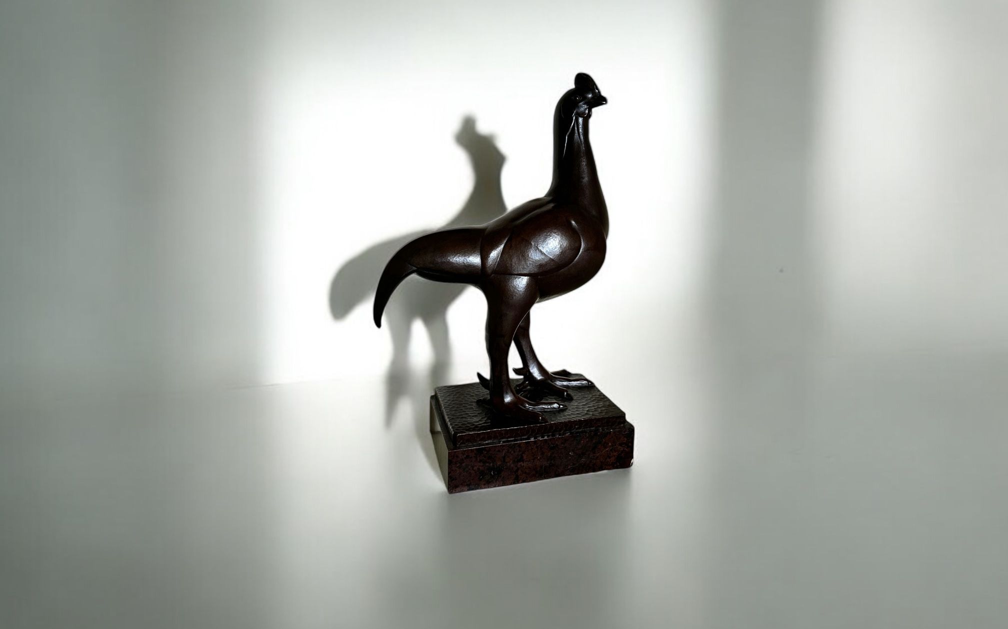 Gaston Le Bourgeois, coq en bronze