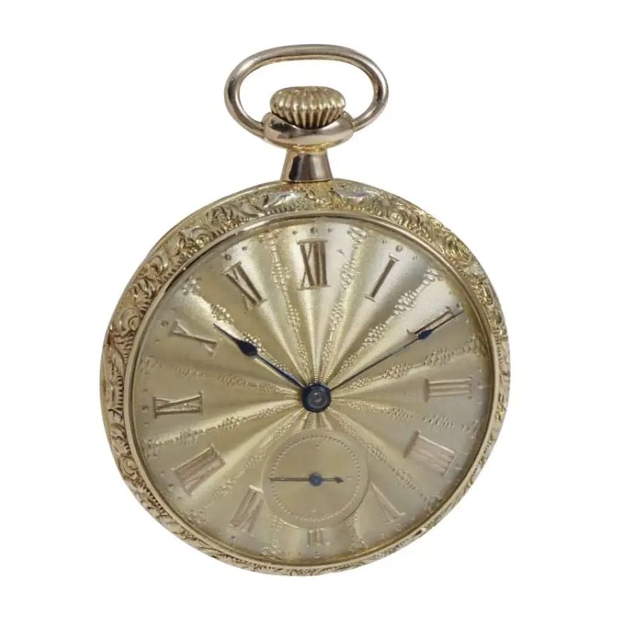 Hampden, montre gousset d'époque Art Nouveau