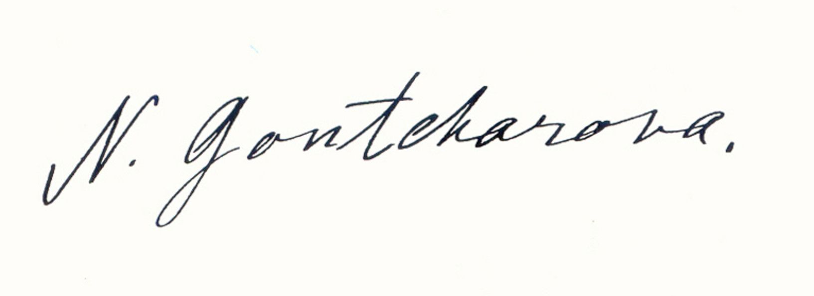 Signature de Natalia Gontcharova