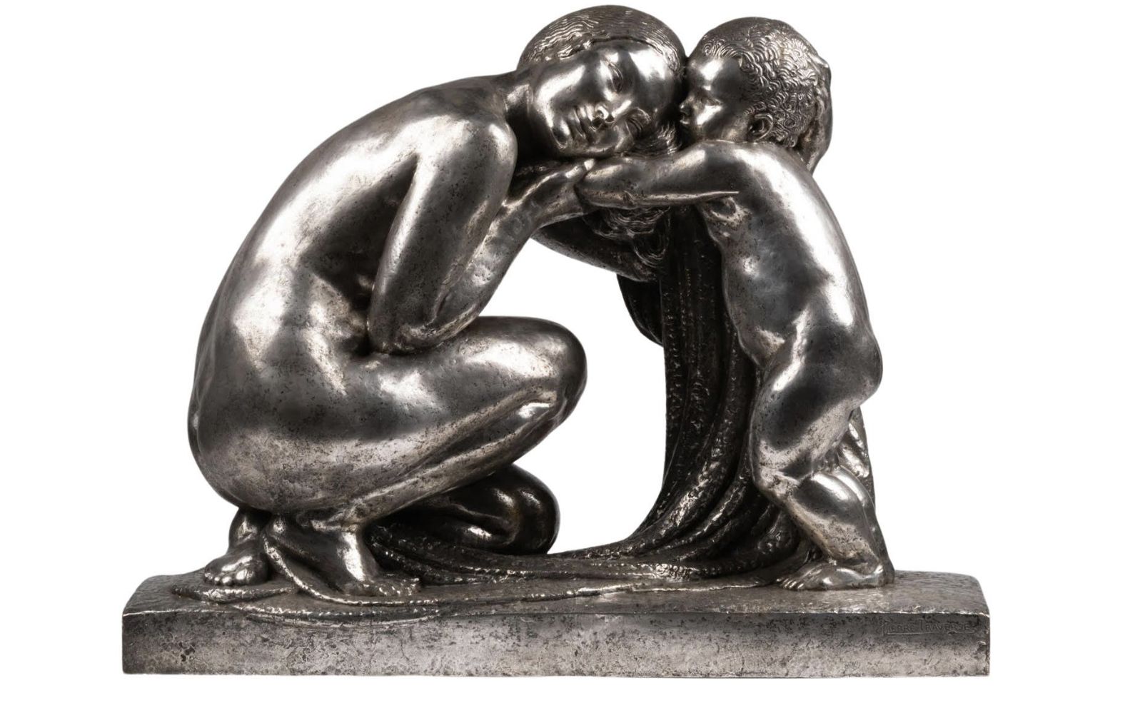 Pierre Traverse, sculpture en bronze doré