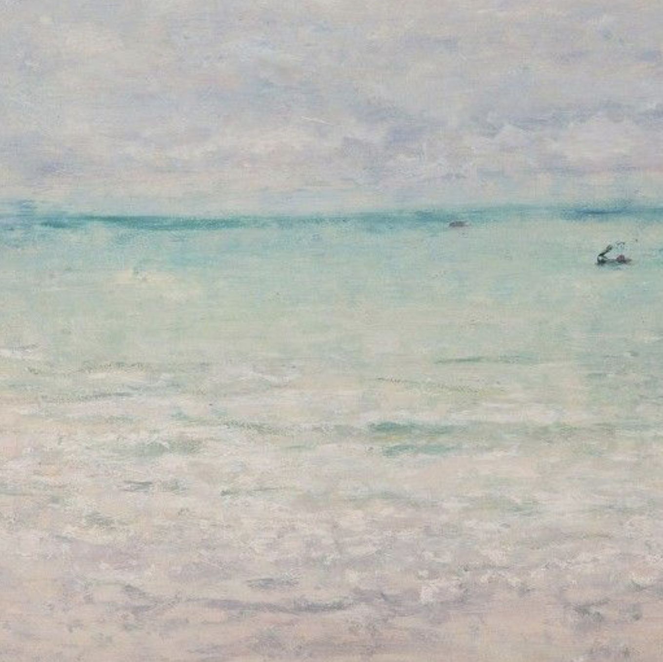 André Barbier, La mer, huile sur toile