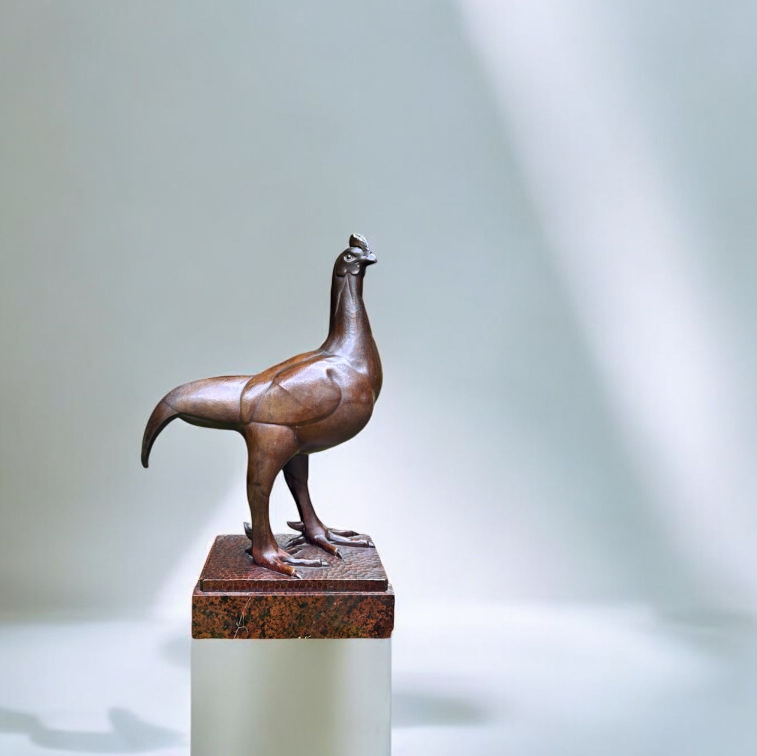 Gaston Le Bourgeois, coq en bronze