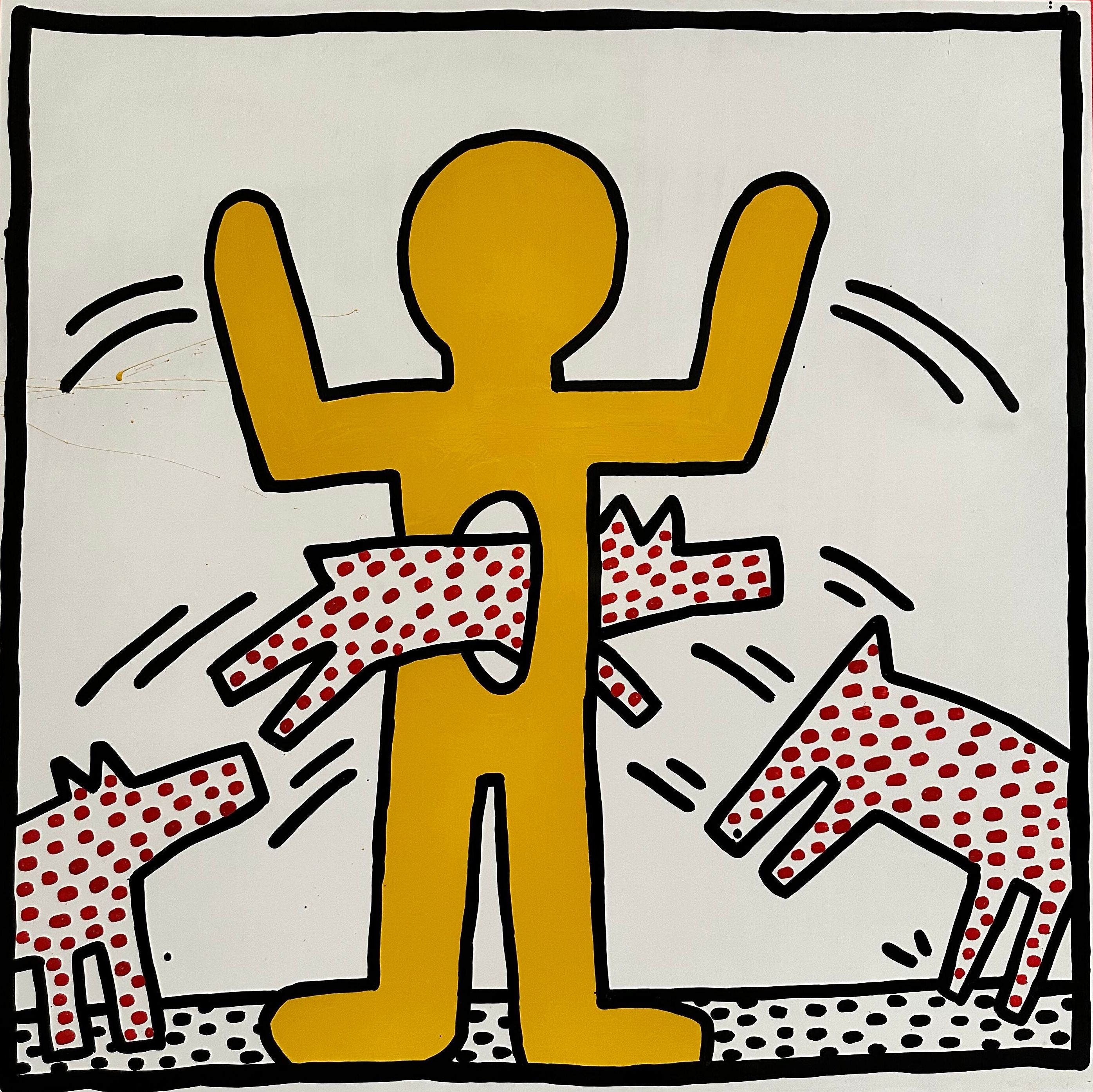 Keith Haring, huile sur toile